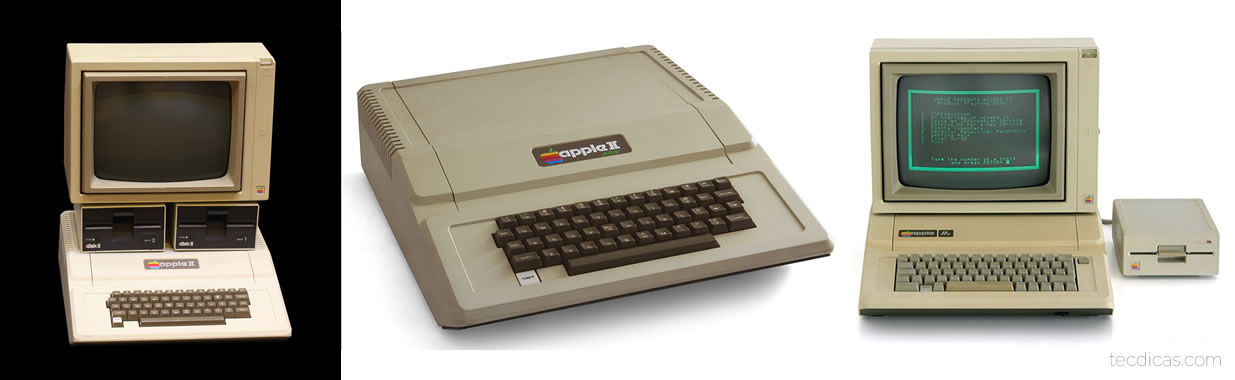 Figura 28. Modelos Apple II, Apple II Plus e Apple IIe.