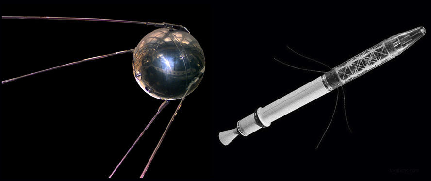 Figura 16 Sputnik I e Explorer I.